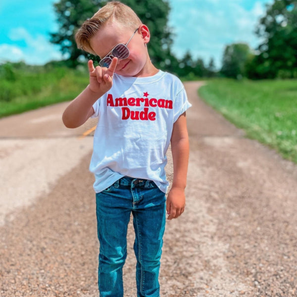 AMERICAN DUDE - Groovy - Short Sleeve Child Shirt