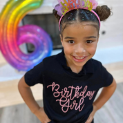 BIRTHDAY GIRL - NEW CURSIVE - Child Shirt Little Mama Shirt Shop