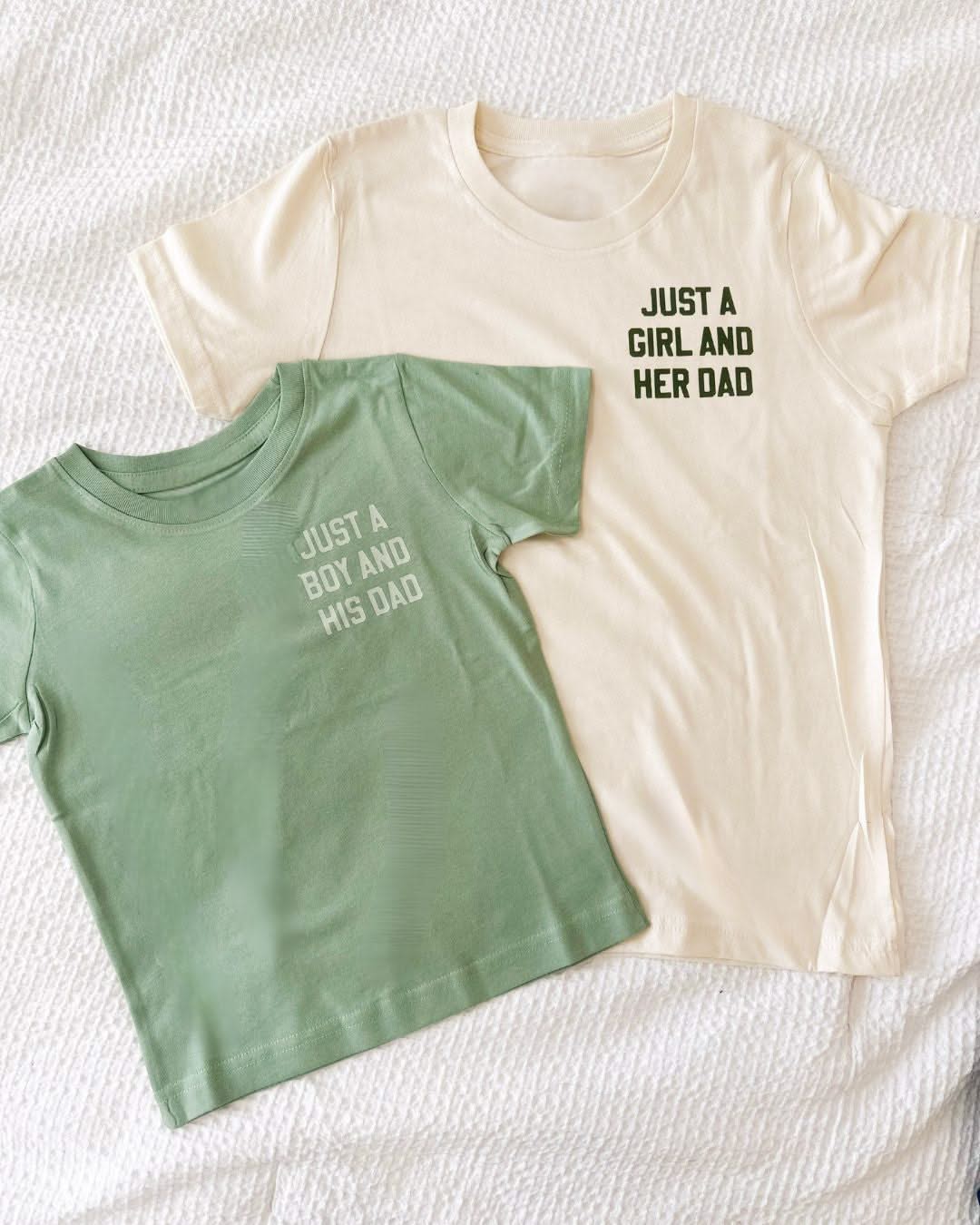  Just a Boy and His Dad – Child Tee | Little Mama Shirt Shop Little Mama Shirt Shop