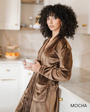 Minky Stretch Luxe Saranoni® Robe – Custom Embroidered Monogram | LMSS® Exclusive Little Mama Shirt Shop LLC