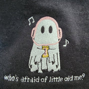 Embroidered Basic Fleece Crewneck - Who's Afraid of Little Old Me? Little Mama Shirt Shop LLC