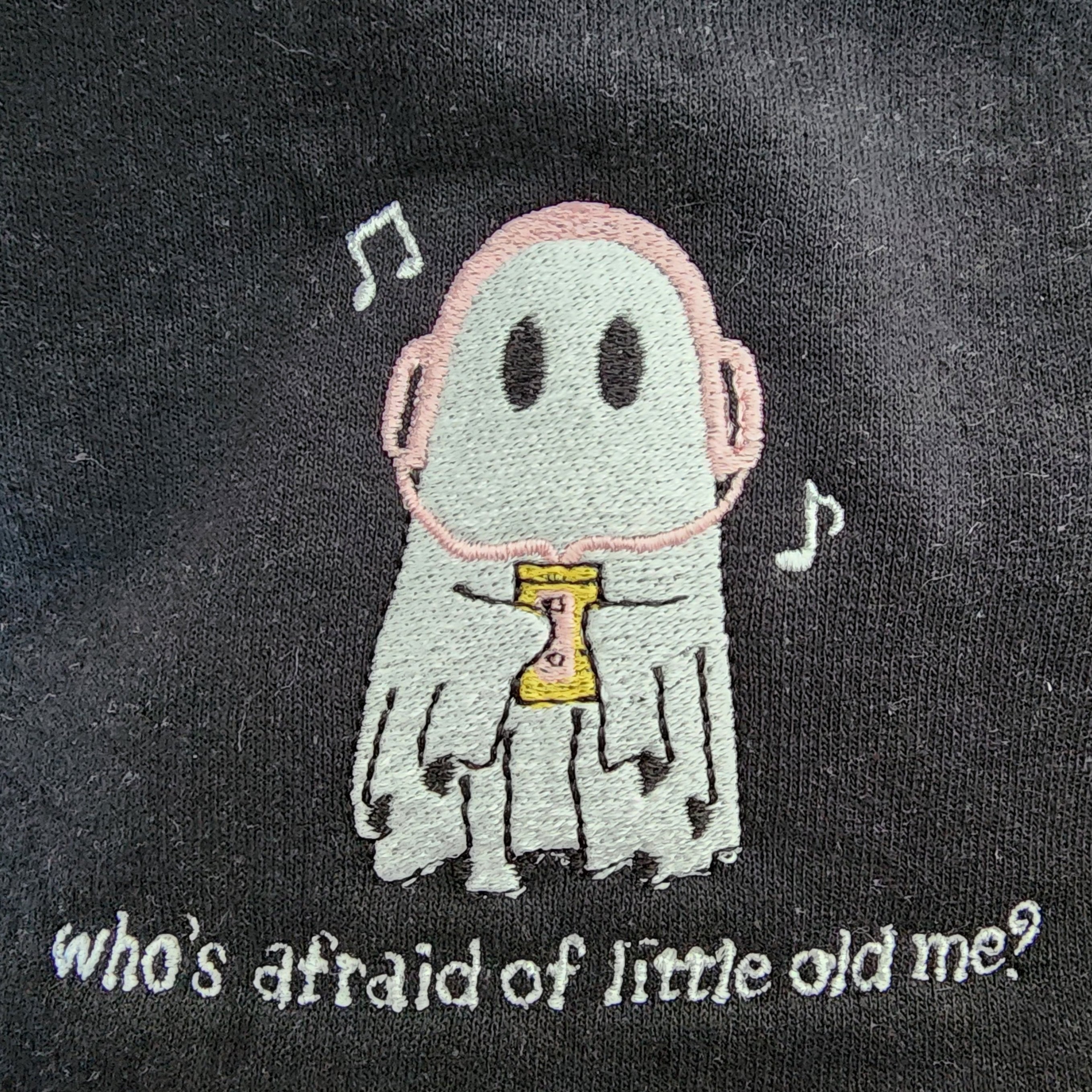 Embroidered Basic Fleece Crewneck - Who's Afraid of Little Old Me? Little Mama Shirt Shop LLC
