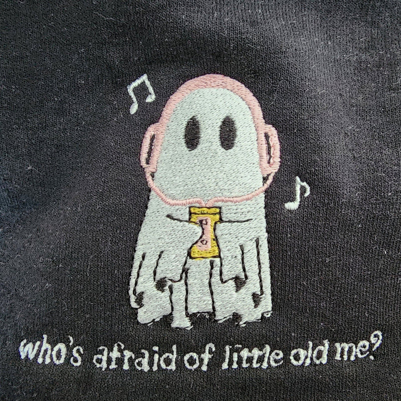 Embroidered Basic Fleece Crewneck - Who's Afraid of Little Old Me?