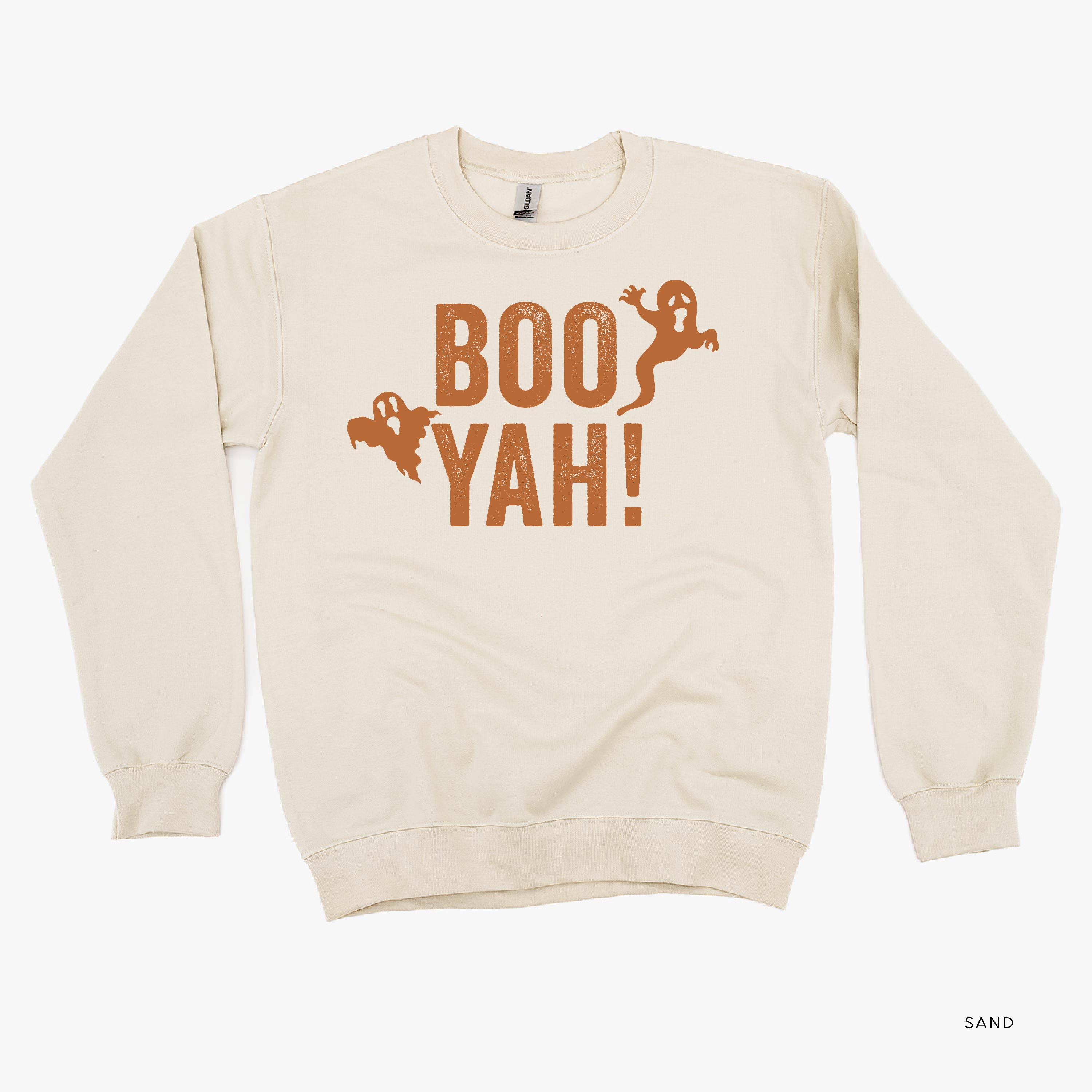 BOO YAH! - Basic Fleece Crewneck Little Mama Shirt Shop LLC