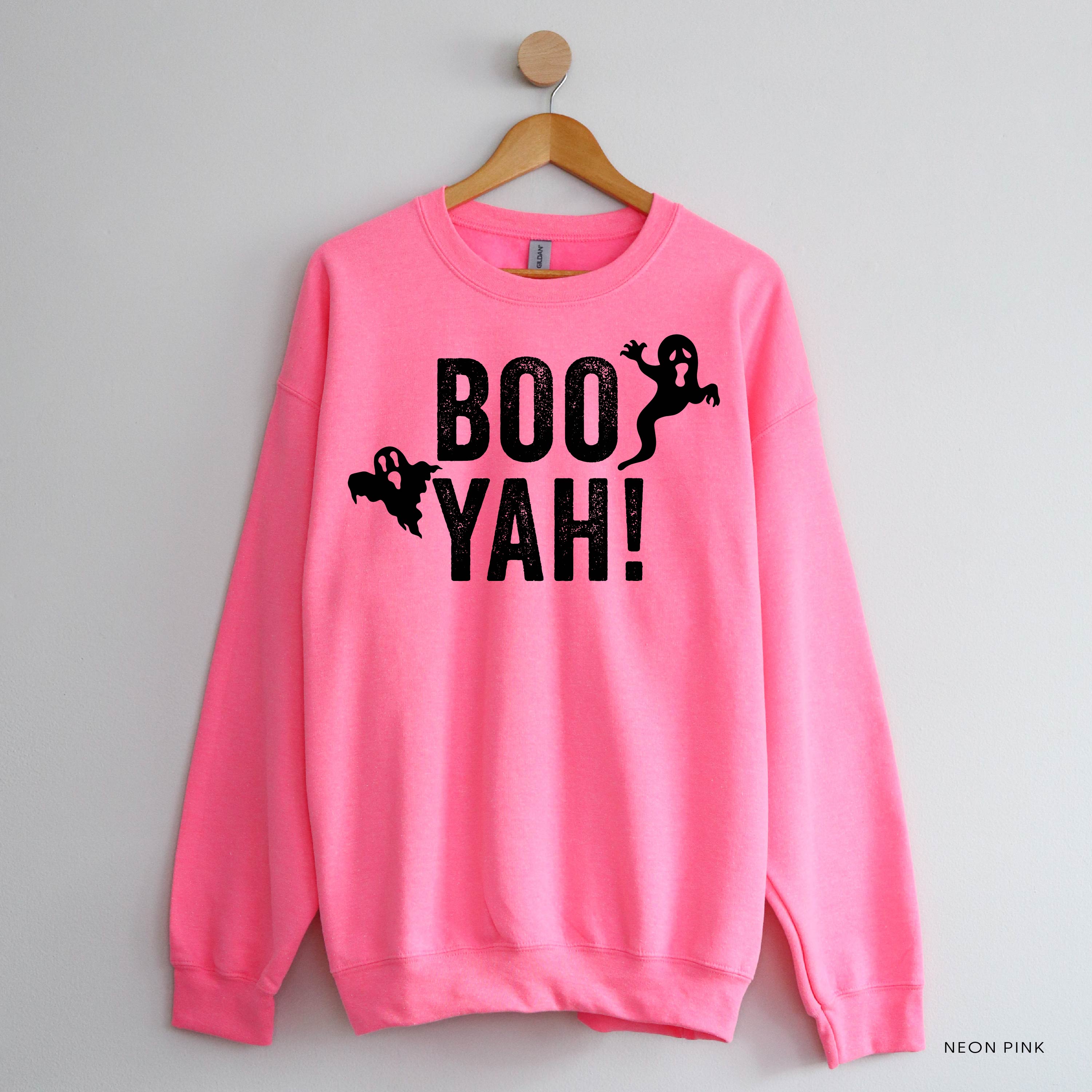 BOO YAH! - Basic Fleece Crewneck Little Mama Shirt Shop LLC