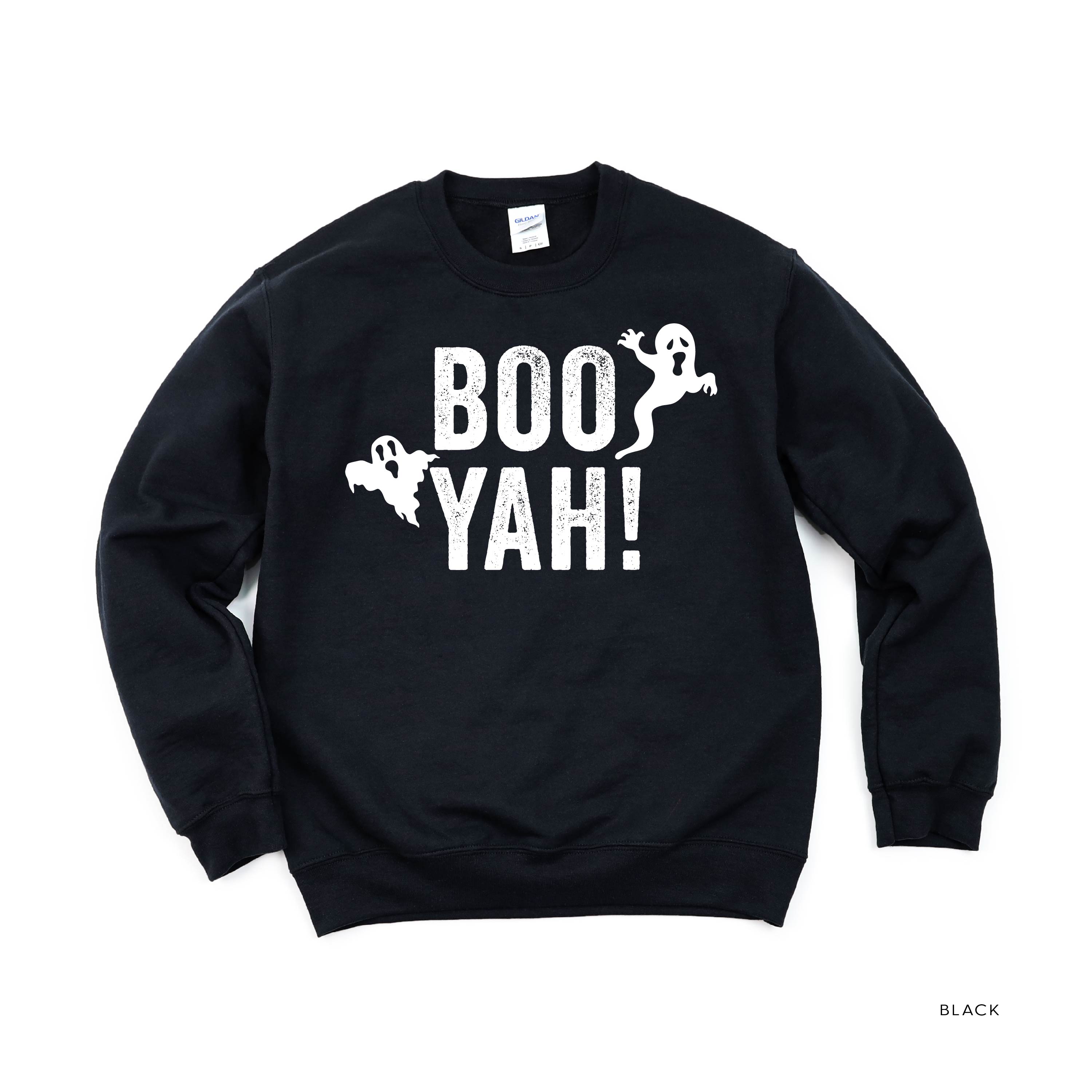BOO YAH! - Basic Fleece Crewneck Little Mama Shirt Shop LLC