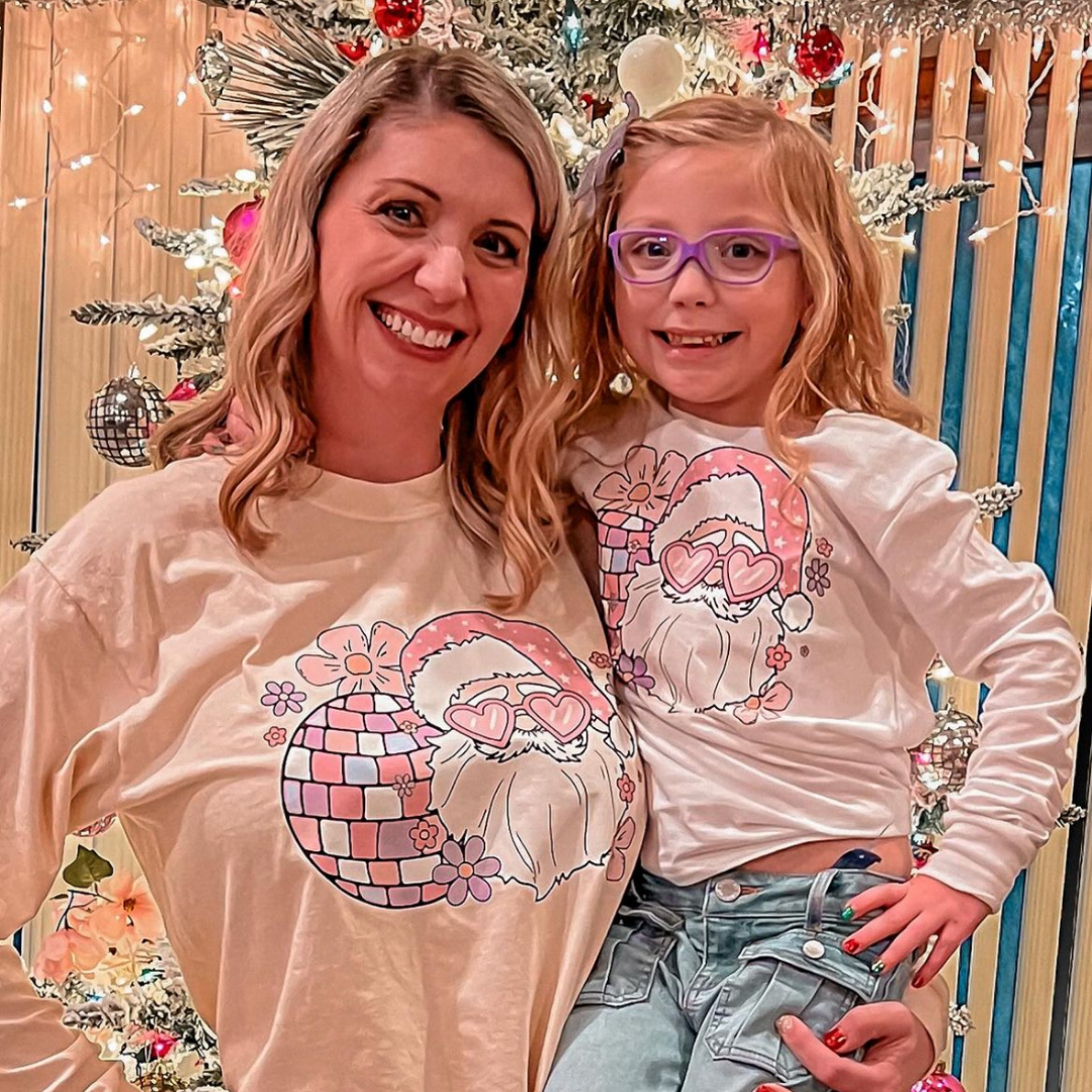 Disco Santa - Child LONG SLEEVE Tee Little Mama Shirt Shop