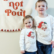 Watercolor Santa - Child LONG SLEEVE Tee Little Mama Shirt Shop