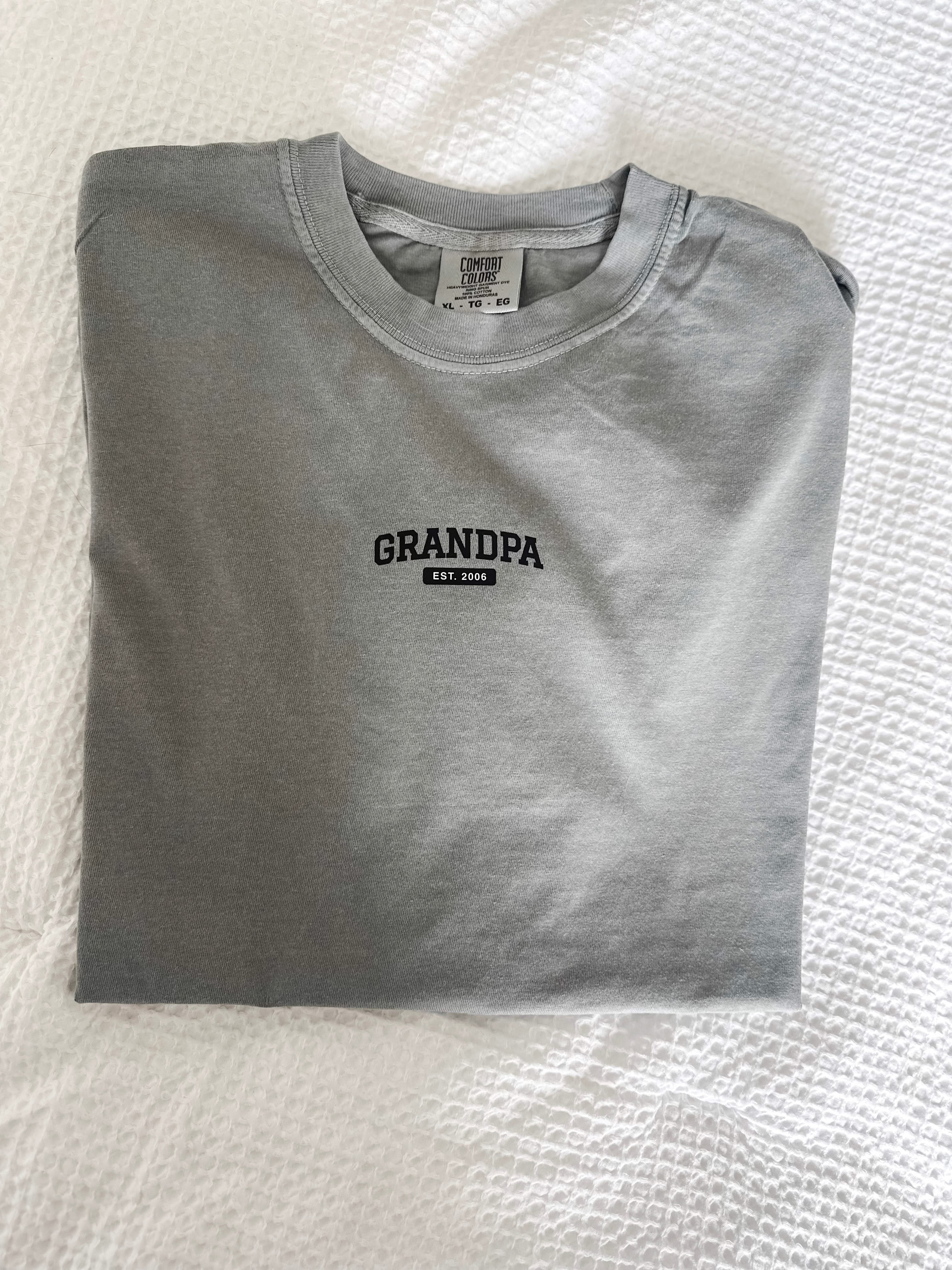 Personalized Dad Shirt – Custom Name & Established Year Comfort Colors Tee | Little Mama Shirt Shop Little Mama Shirt Shop