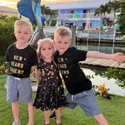 New Years Cheers - Block Font - Child Tee Little Mama Shirt Shop