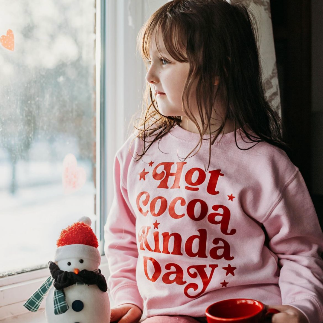 Hot Cocoa Kinda Day - Child Sweater Little Mama Shirt Shop