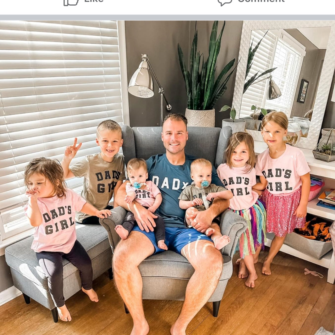 DAD x (Child Number) - Unisex Tee Little Mama Shirt Shop