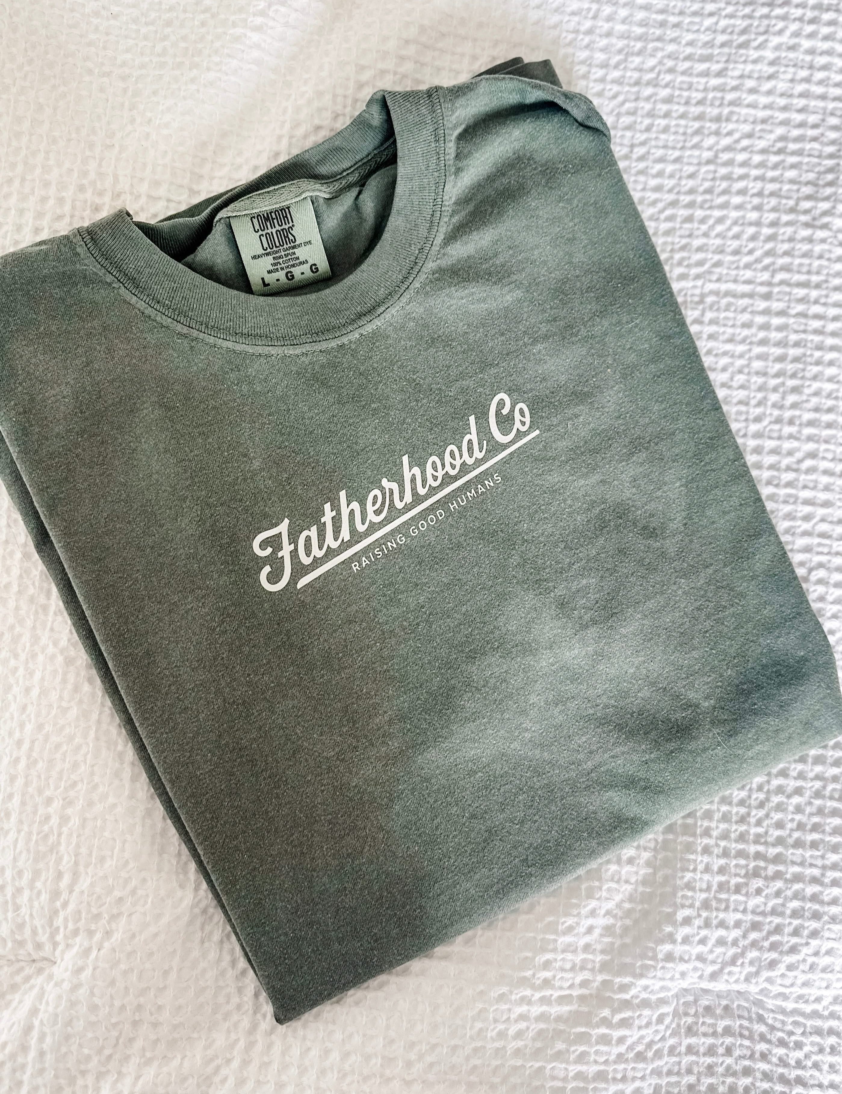 Fatherhood Co. Raising Good Humans - Comfort Colors Tee | Little Mama Shirt Shop Little Mama Shirt Shop