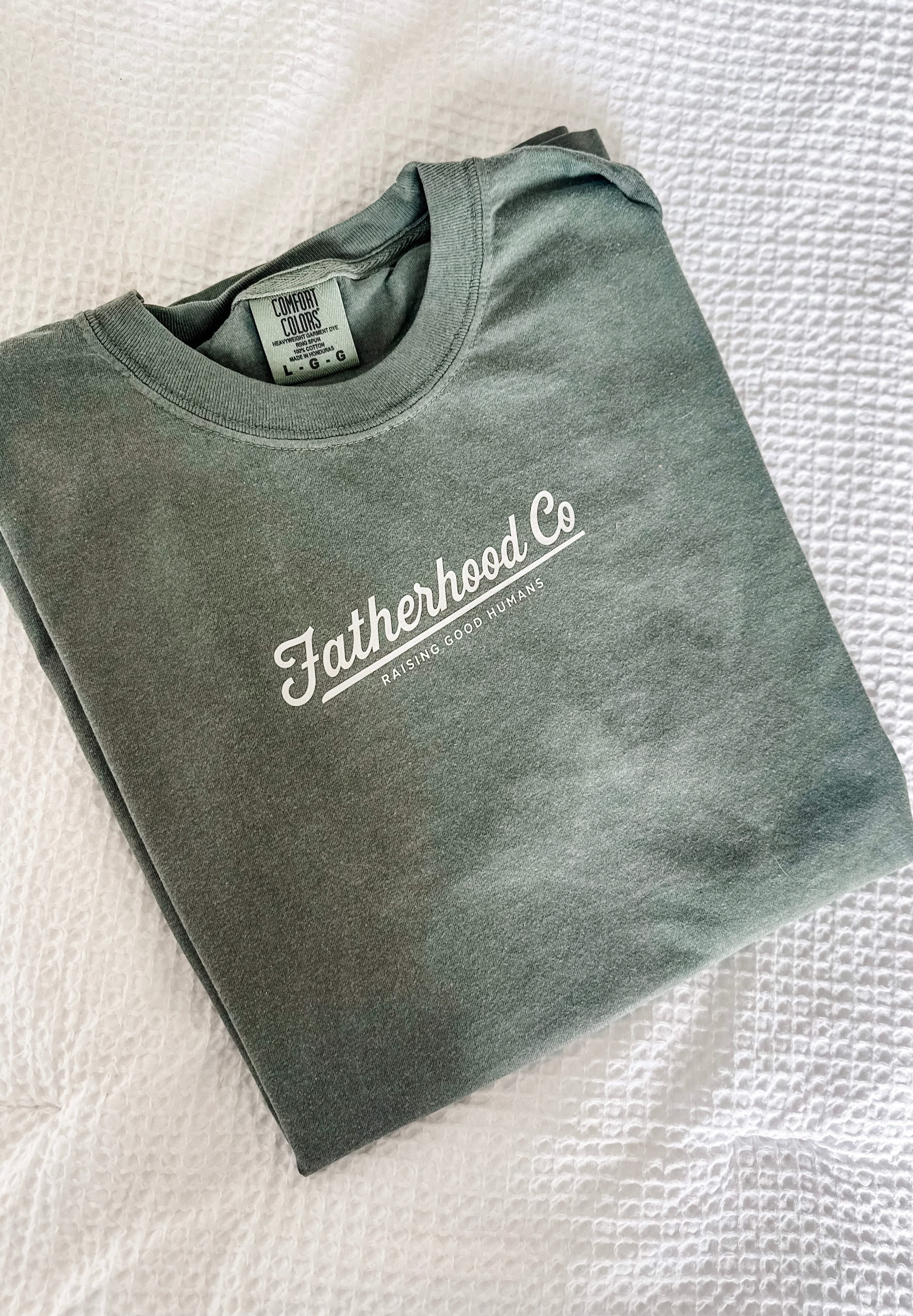 Fatherhood Co. Raising Good Humans - Comfort Colors Tee | Little Mama Shirt Shop Little Mama Shirt Shop