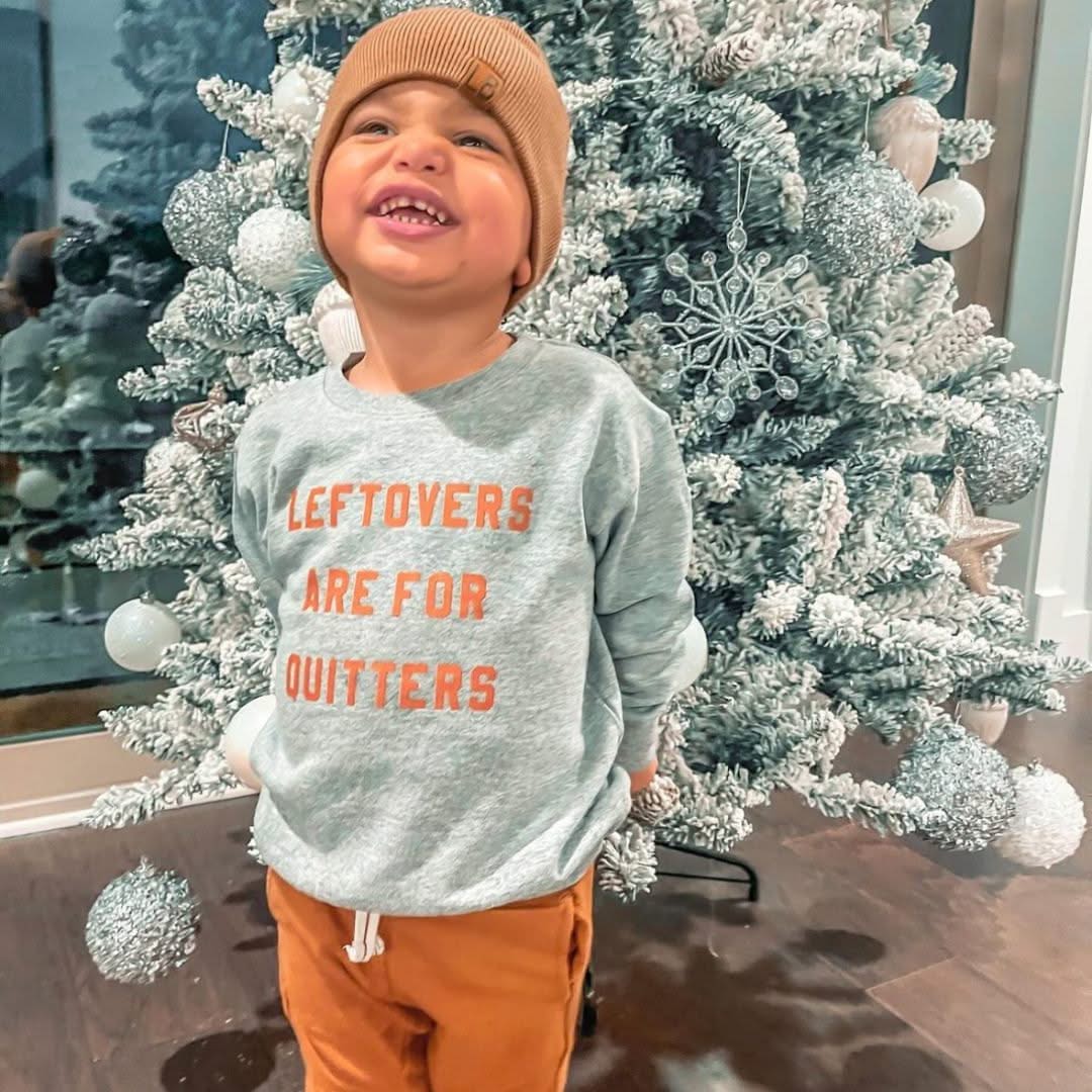 Leftovers are for Quitters - Child Sweater Little Mama Shirt Shop