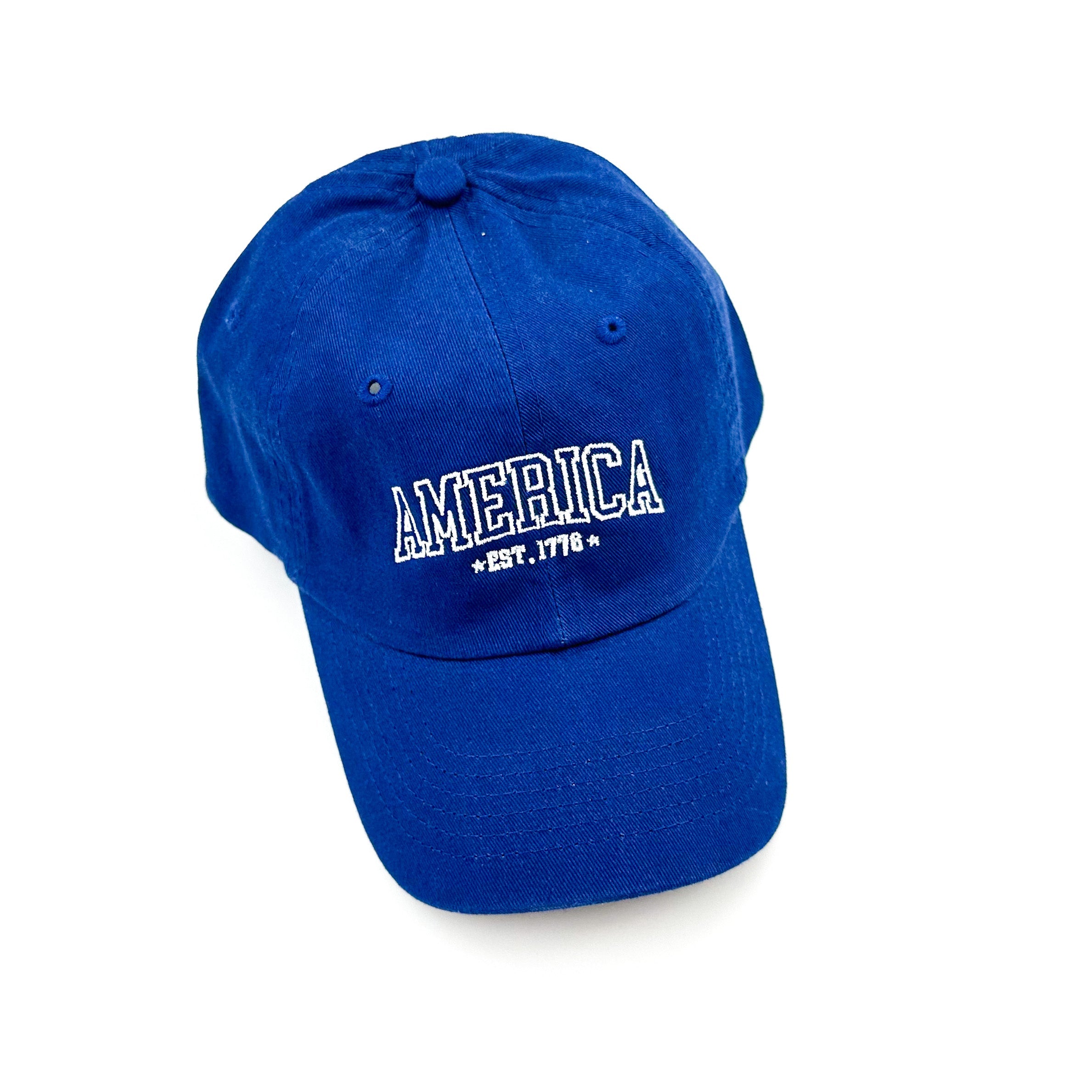 America Est. 1776 - Child Size - Baseball Cap Little Mama Shirt Shop