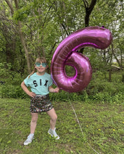 Birthday Number - Block Font - Child Tee Little Mama Shirt Shop