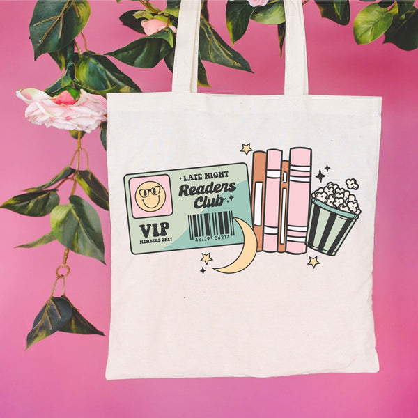 BOOK TOTE - Late Night Readers Club
