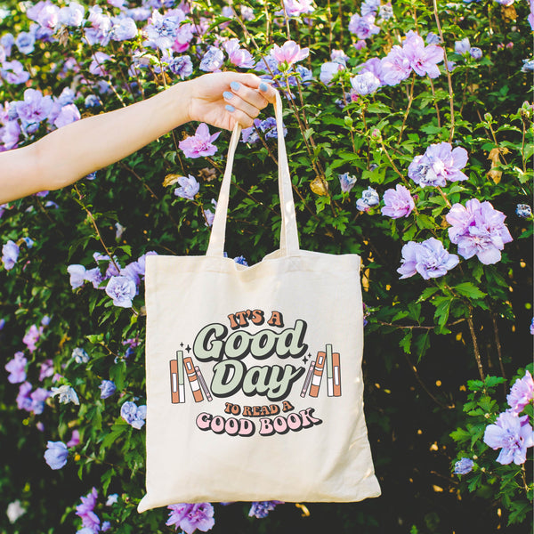 BOOK TOTE - It's A Good Day To Read A Good Book