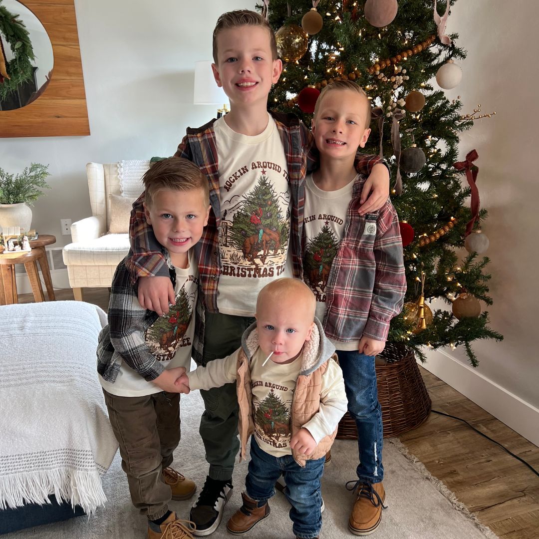 Rockin Around The Christmas Tree - Child Tee Little Mama Shirt Shop