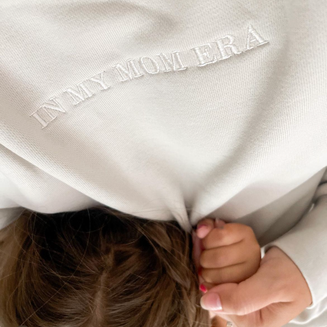 ✨ IN MY MOM ERA™ ✨ - Embroidered PIGMENT Crewneck Little Mama Shirt Shop LLC