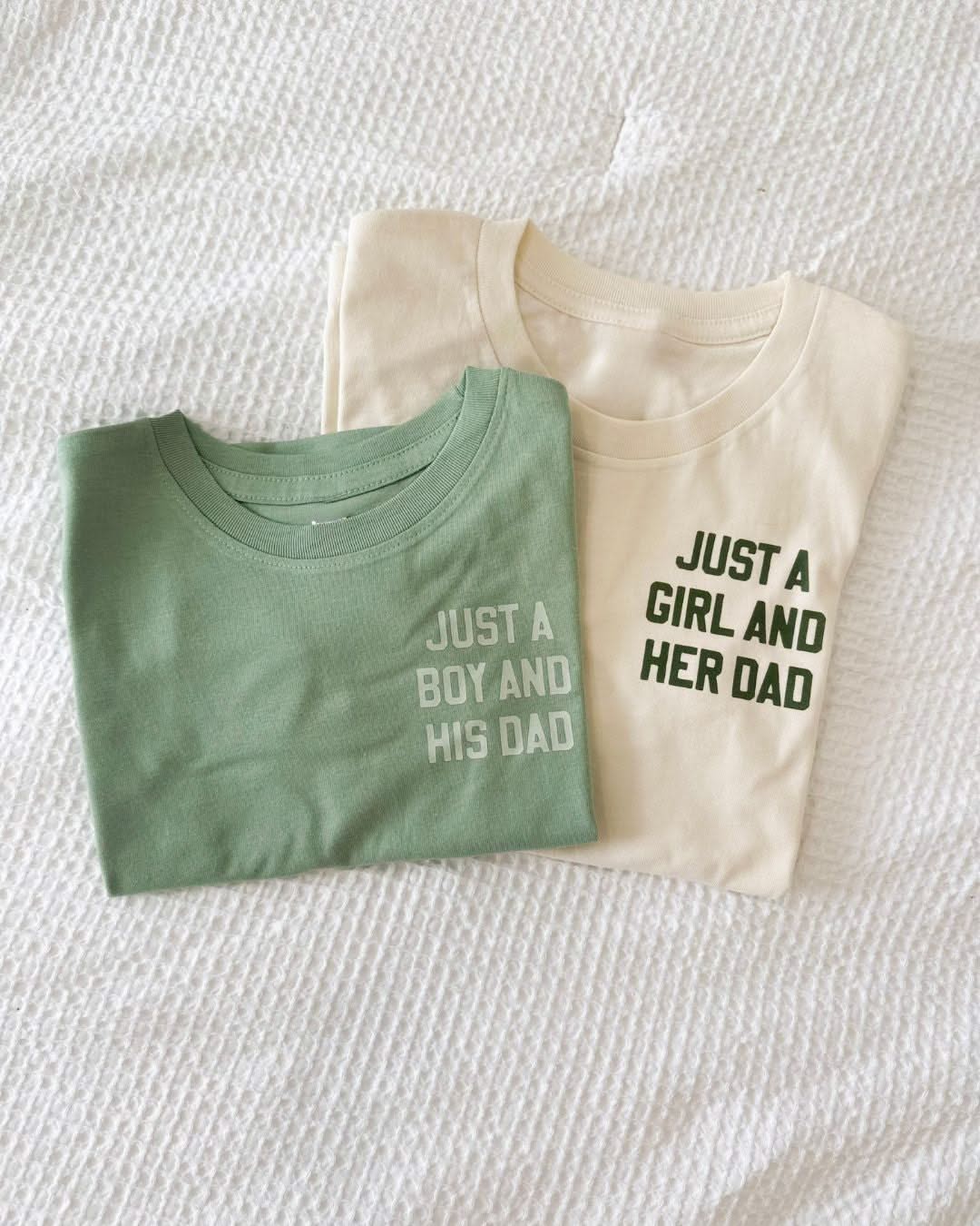  Just a Boy and His Dad – Child Tee | Little Mama Shirt Shop Little Mama Shirt Shop