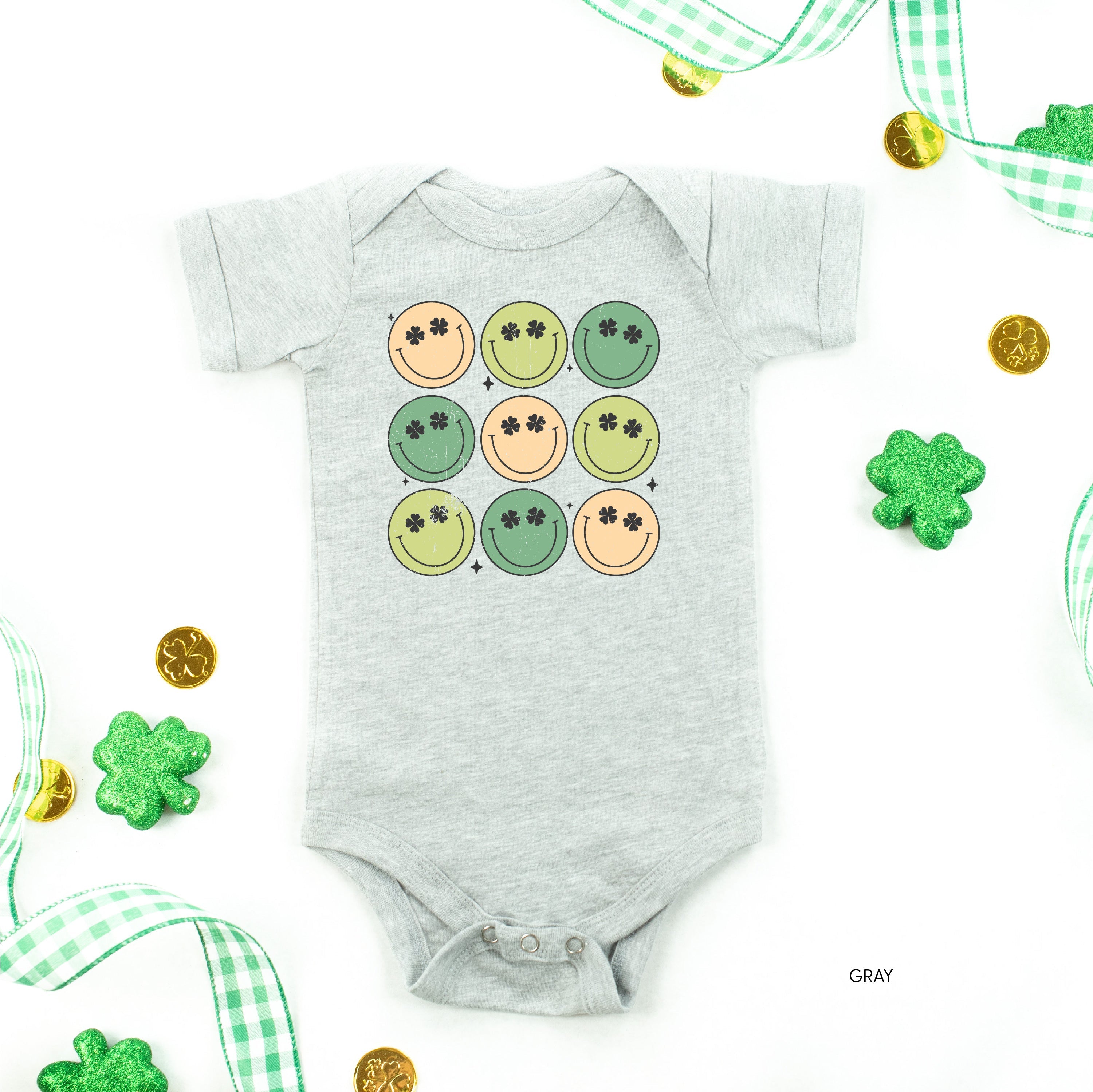 3x3 - St. Patrick's Day Smilies - Infant Bodysuit/Tee Little Mama Shirt Shop