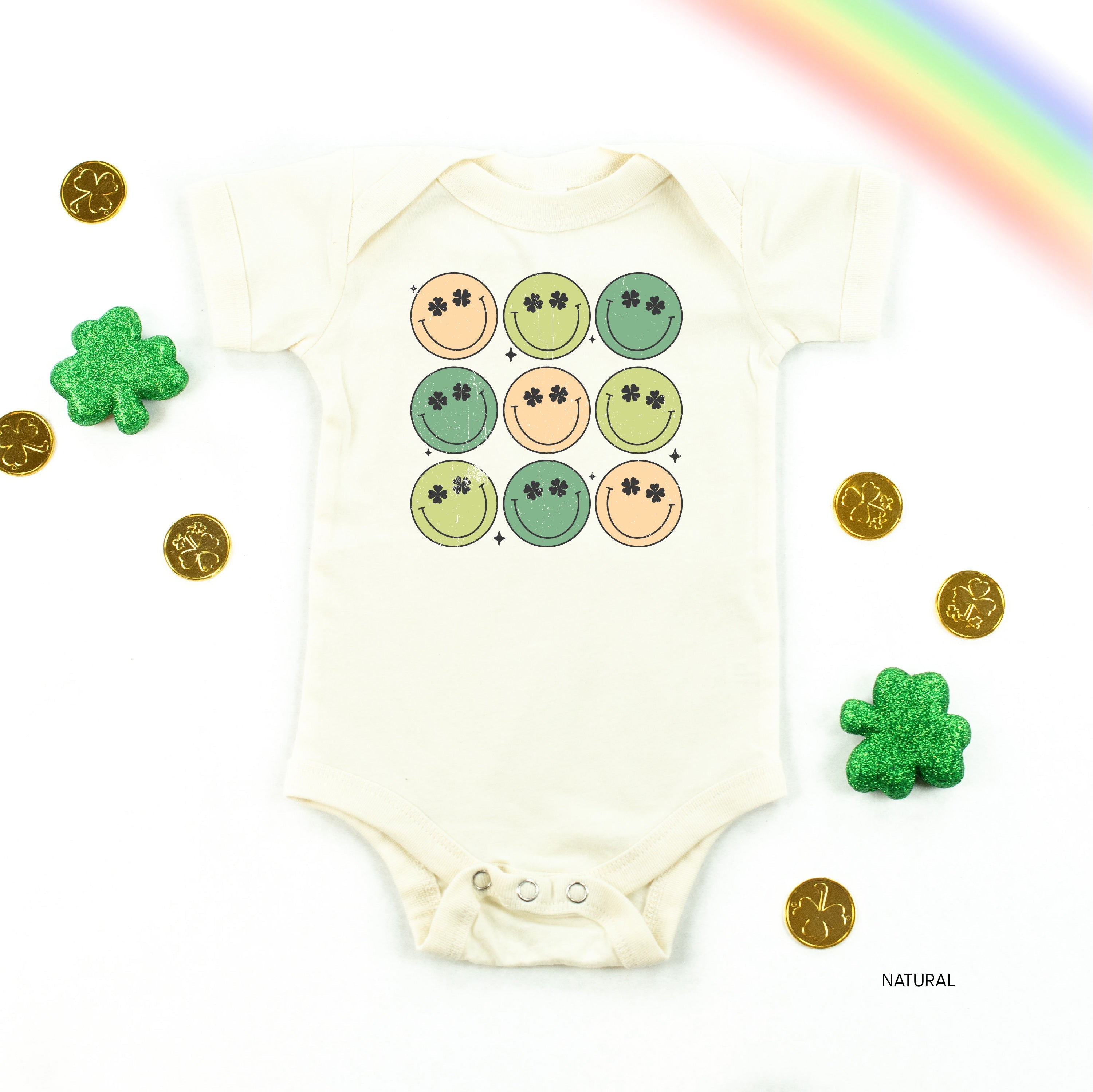 3x3 - St. Patrick's Day Smilies - Infant Bodysuit/Tee Little Mama Shirt Shop
