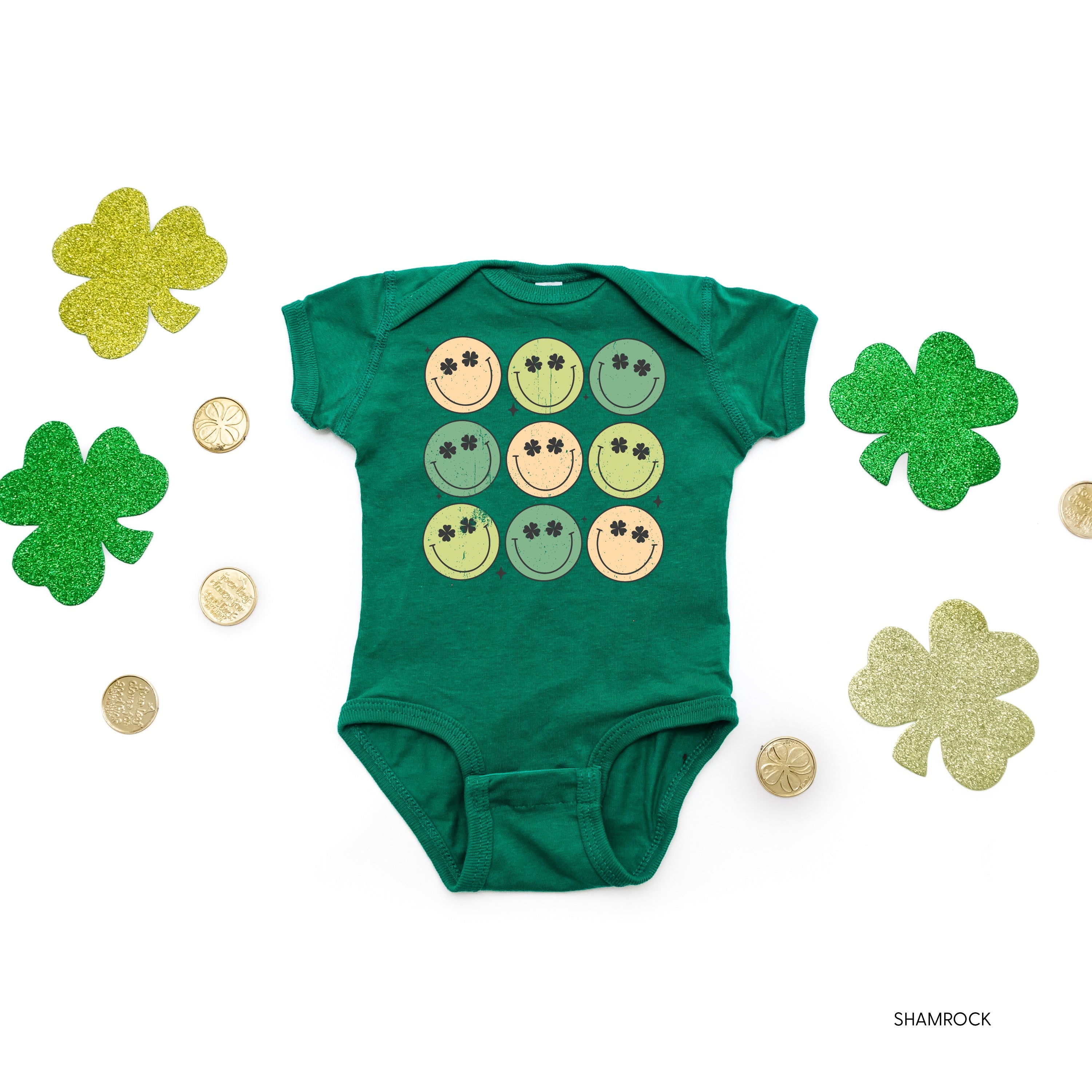 3x3 - St. Patrick's Day Smilies - Infant Bodysuit/Tee Little Mama Shirt Shop