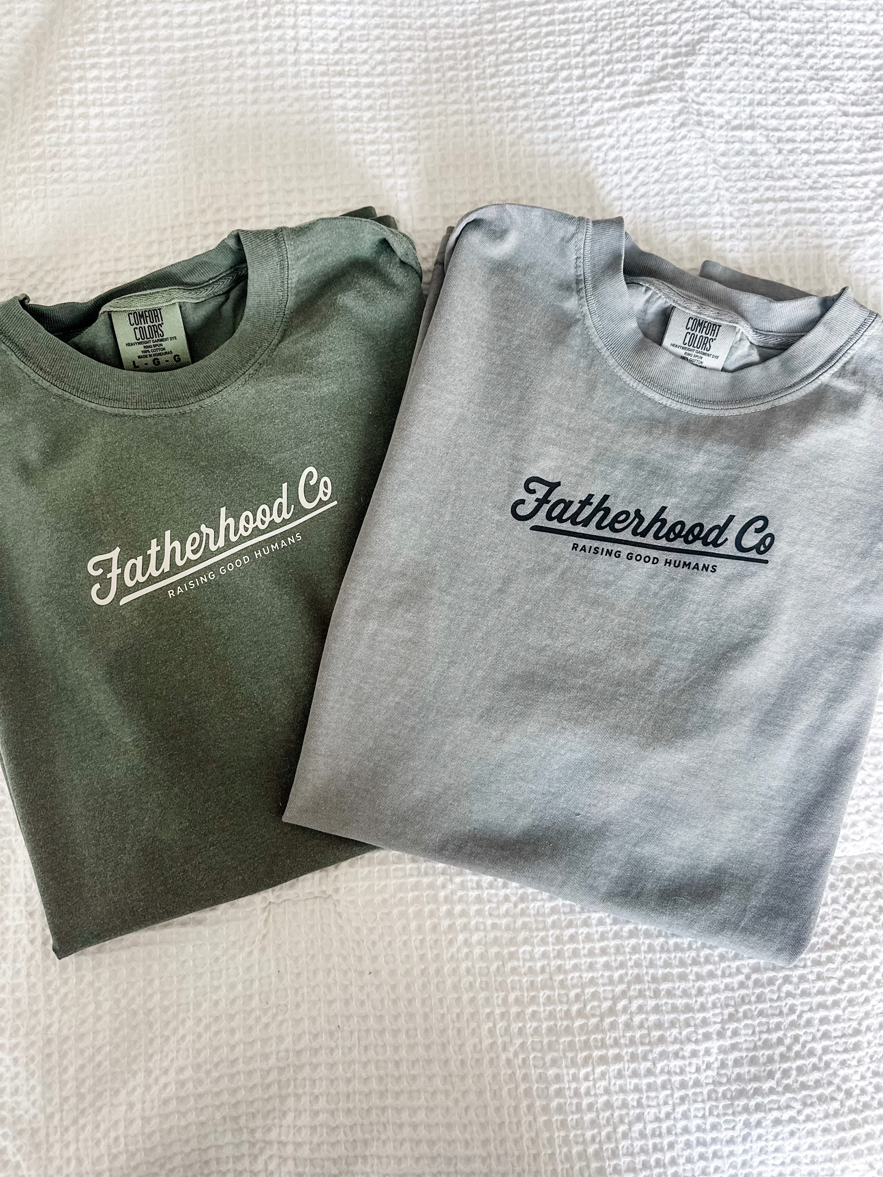 Fatherhood Co. Raising Good Humans - Comfort Colors Tee | Little Mama Shirt Shop Little Mama Shirt Shop