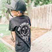 Not Tired At All (w/ Melty X Eye Smiley) - Short Sleeve Child Tee Little Mama Shirt Shop