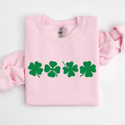 4 Shamrocks - Have a Lucky Day (f&b) - BASIC Fleece Little Mama Shirt Shop LLC