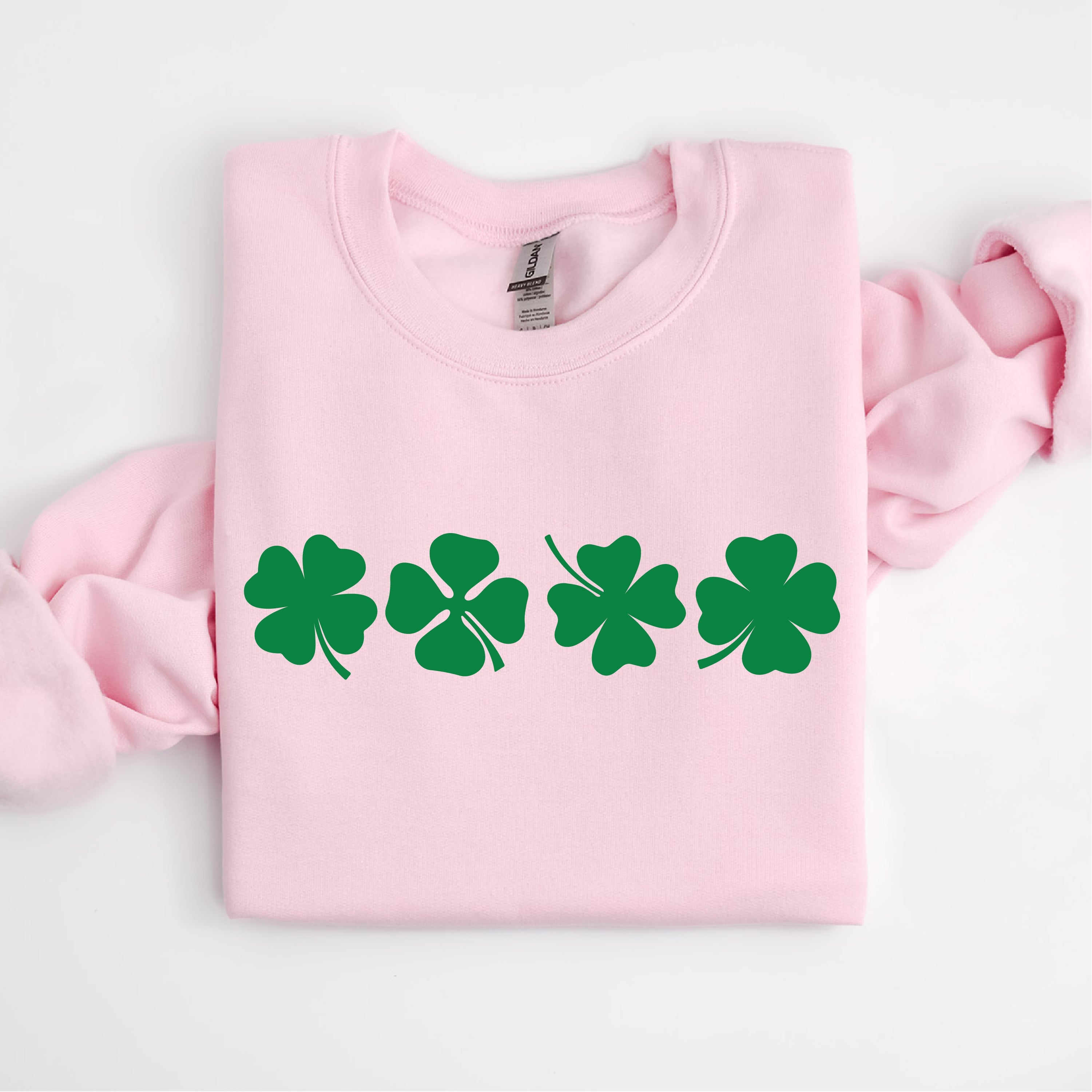 4 Shamrocks - Have a Lucky Day (f&b) - BASIC Fleece Little Mama Shirt Shop LLC