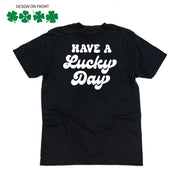 4 Shamrocks - Have a Lucky Day (f&b) - Comfort Colors Tee Little Mama Shirt Shop