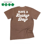 4 Shamrocks - Have a Lucky Day (f&b) - Comfort Colors Tee Little Mama Shirt Shop
