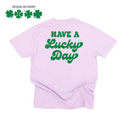 4 Shamrocks - Have a Lucky Day (f&b) - Comfort Colors Tee Little Mama Shirt Shop