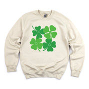 4 Smiley Shamrocks - BASIC Fleece Little Mama Shirt Shop LLC
