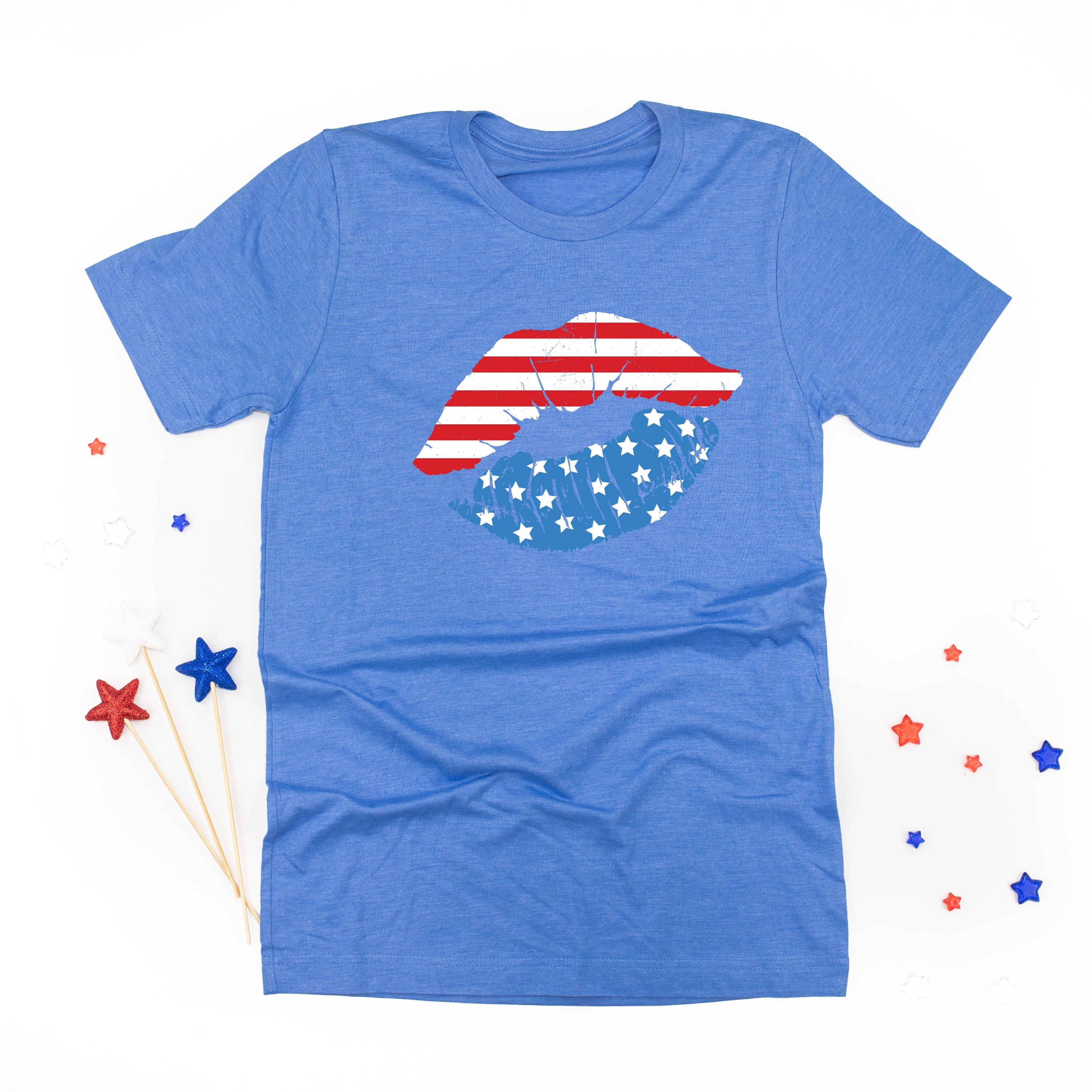 Patriotic Lips - Unisex Tee Little Mama Shirt Shop