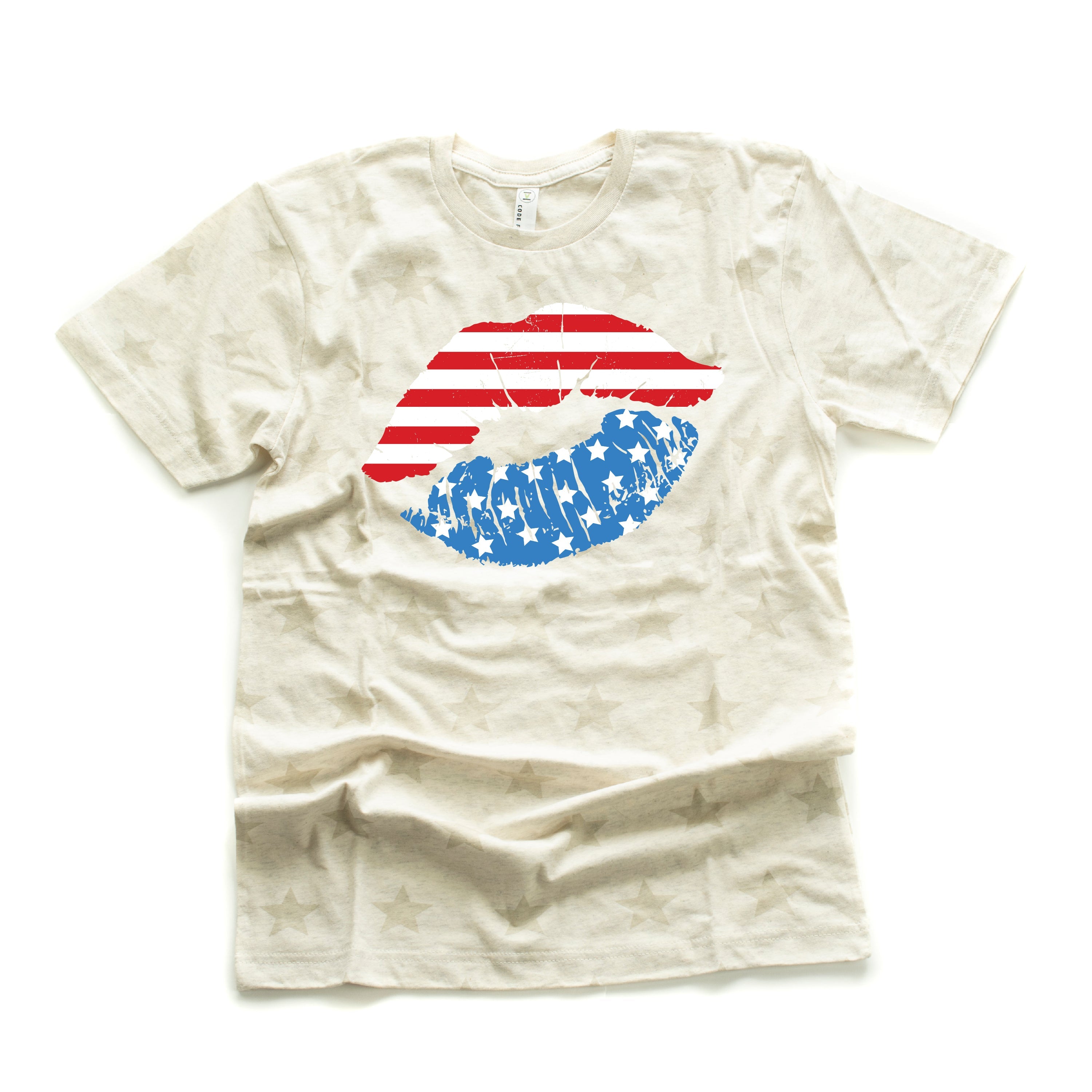 Patriotic Lips - Unisex STAR Tee Little Mama Shirt Shop