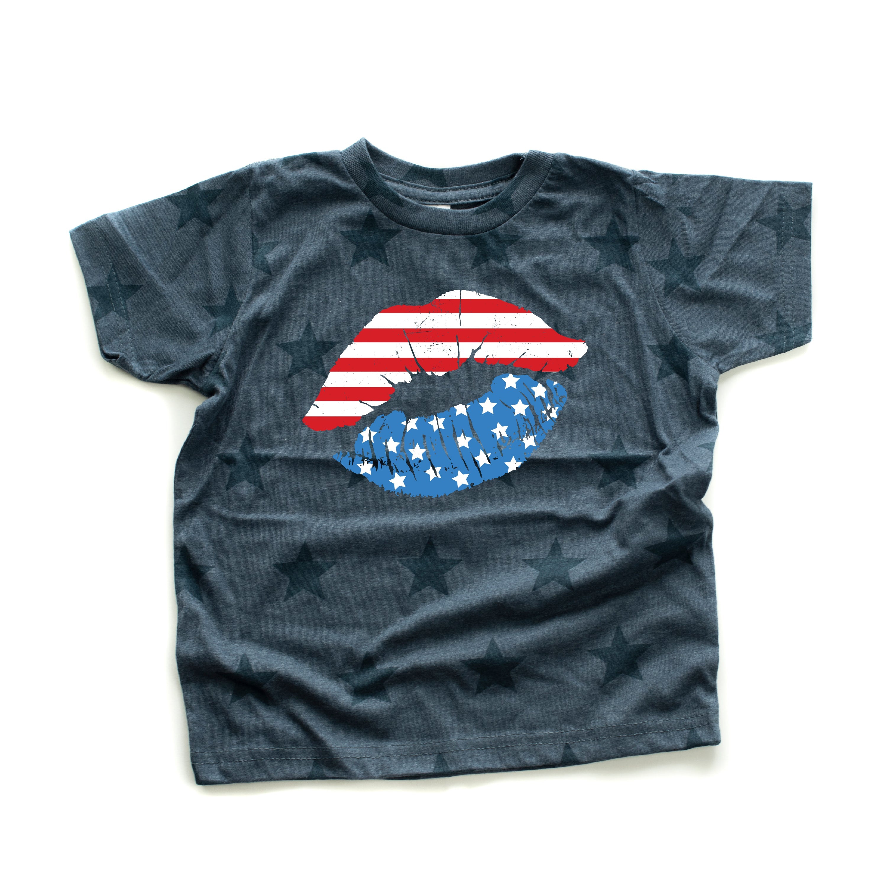Patriotic Lips - Child STAR Tee Little Mama Shirt Shop