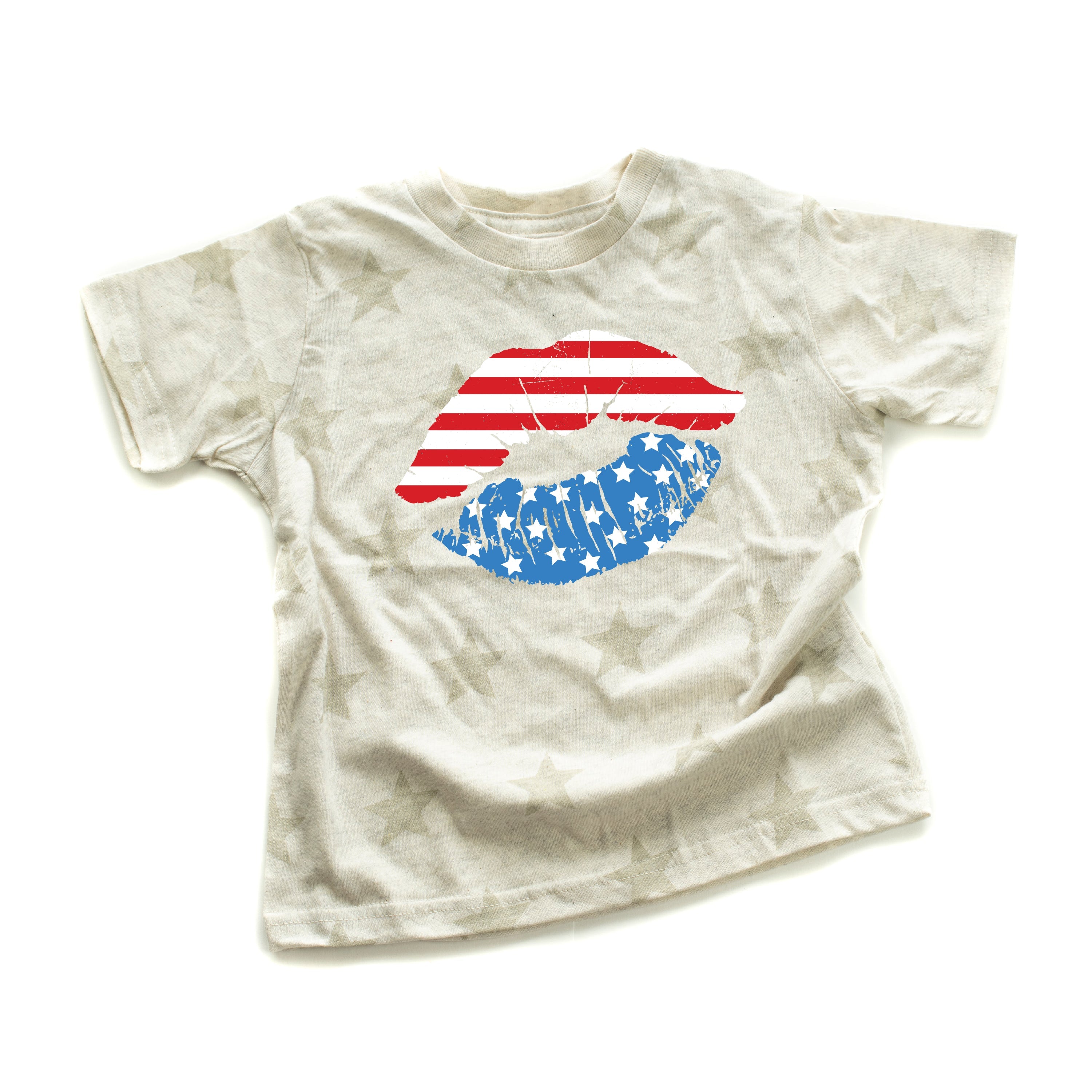 Patriotic Lips - Child STAR Tee Little Mama Shirt Shop