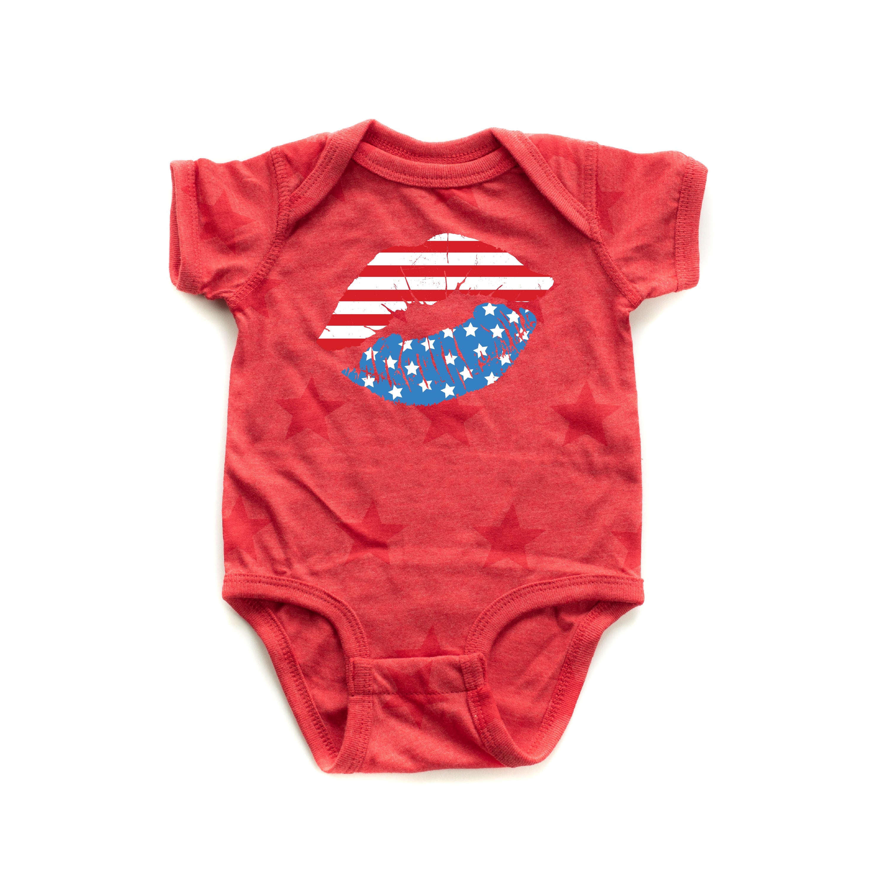 Patriotic Lips - Child STAR Tee Little Mama Shirt Shop