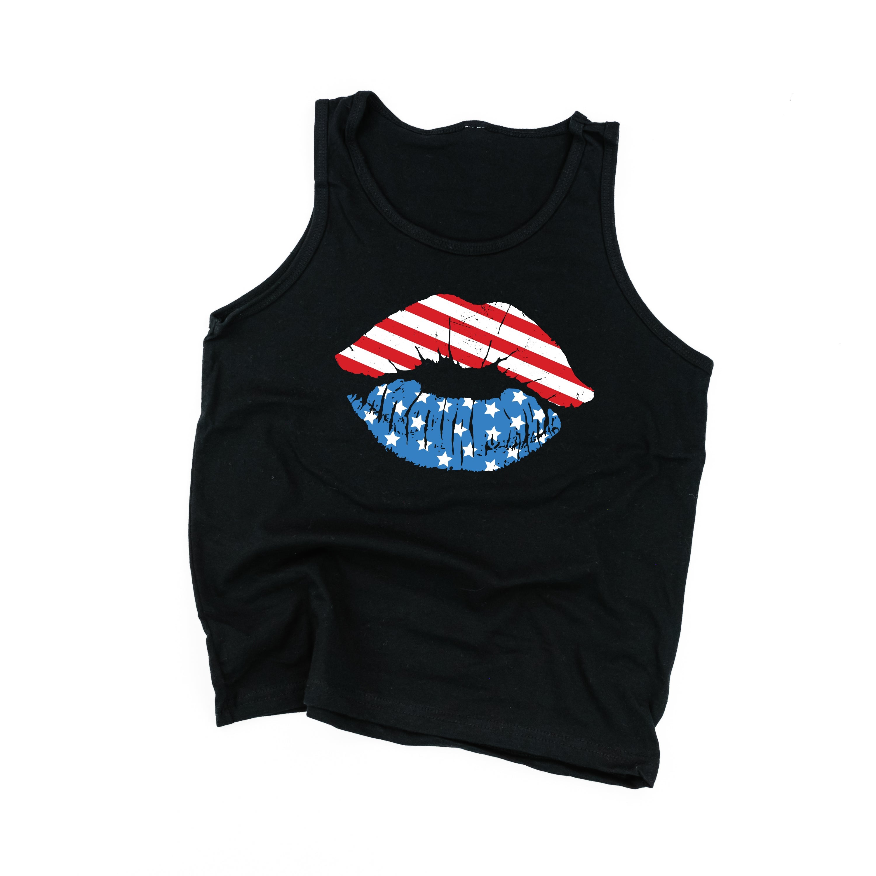 Patriotic Lips - Child Jersey TANK Little Mama Shirt Shop