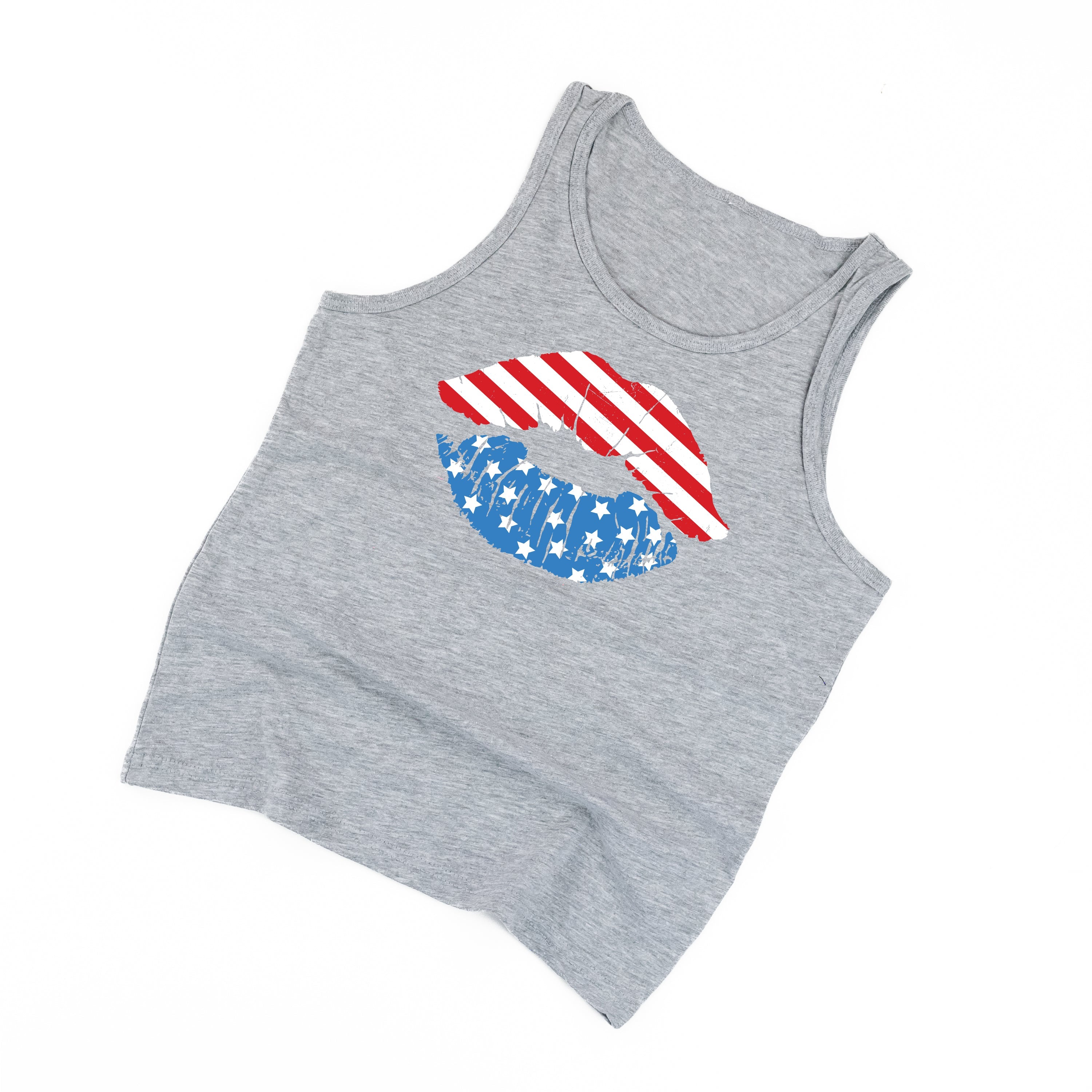 Patriotic Lips - Child Jersey TANK Little Mama Shirt Shop