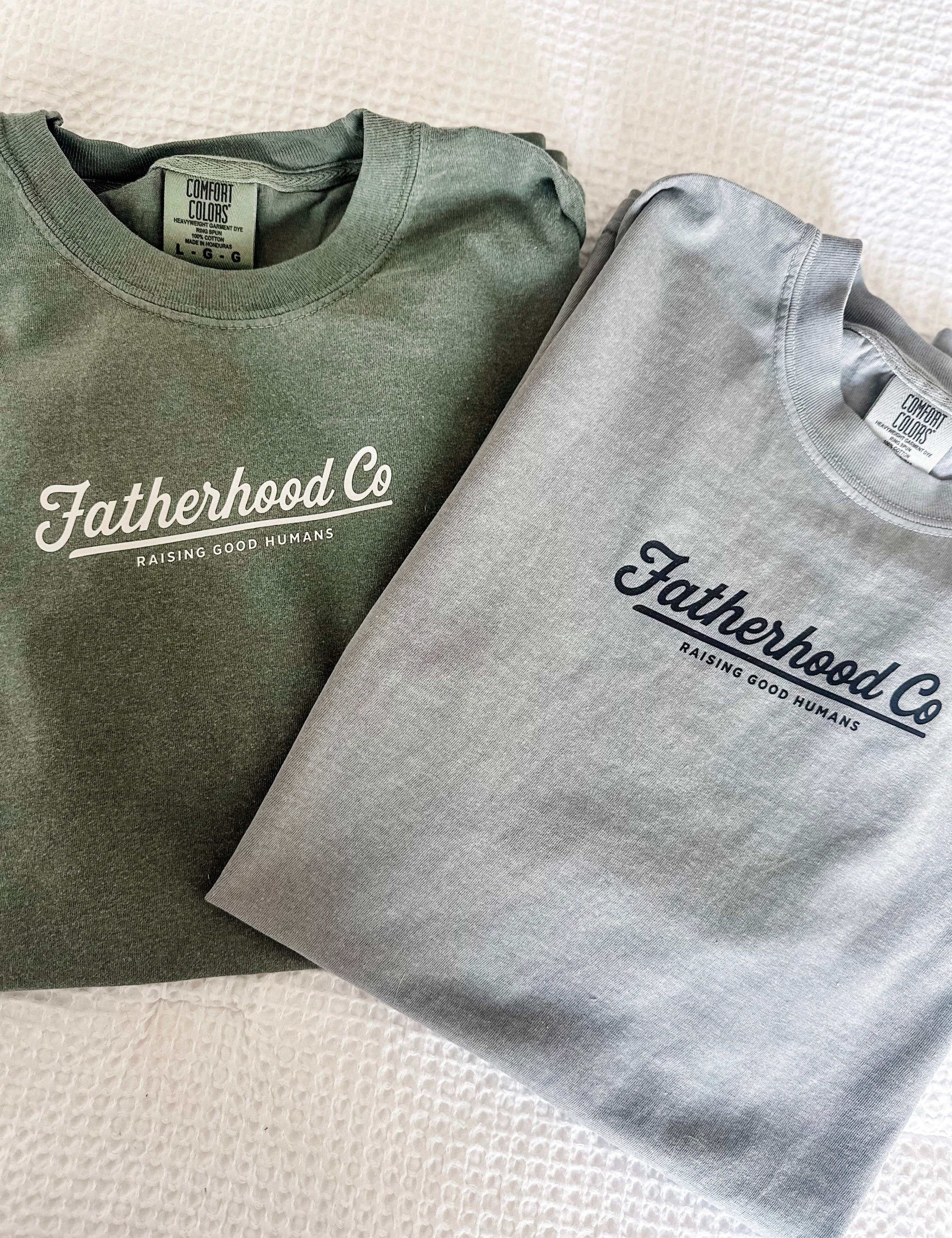 Fatherhood Co. Raising Good Humans - Comfort Colors Tee | Little Mama Shirt Shop Little Mama Shirt Shop