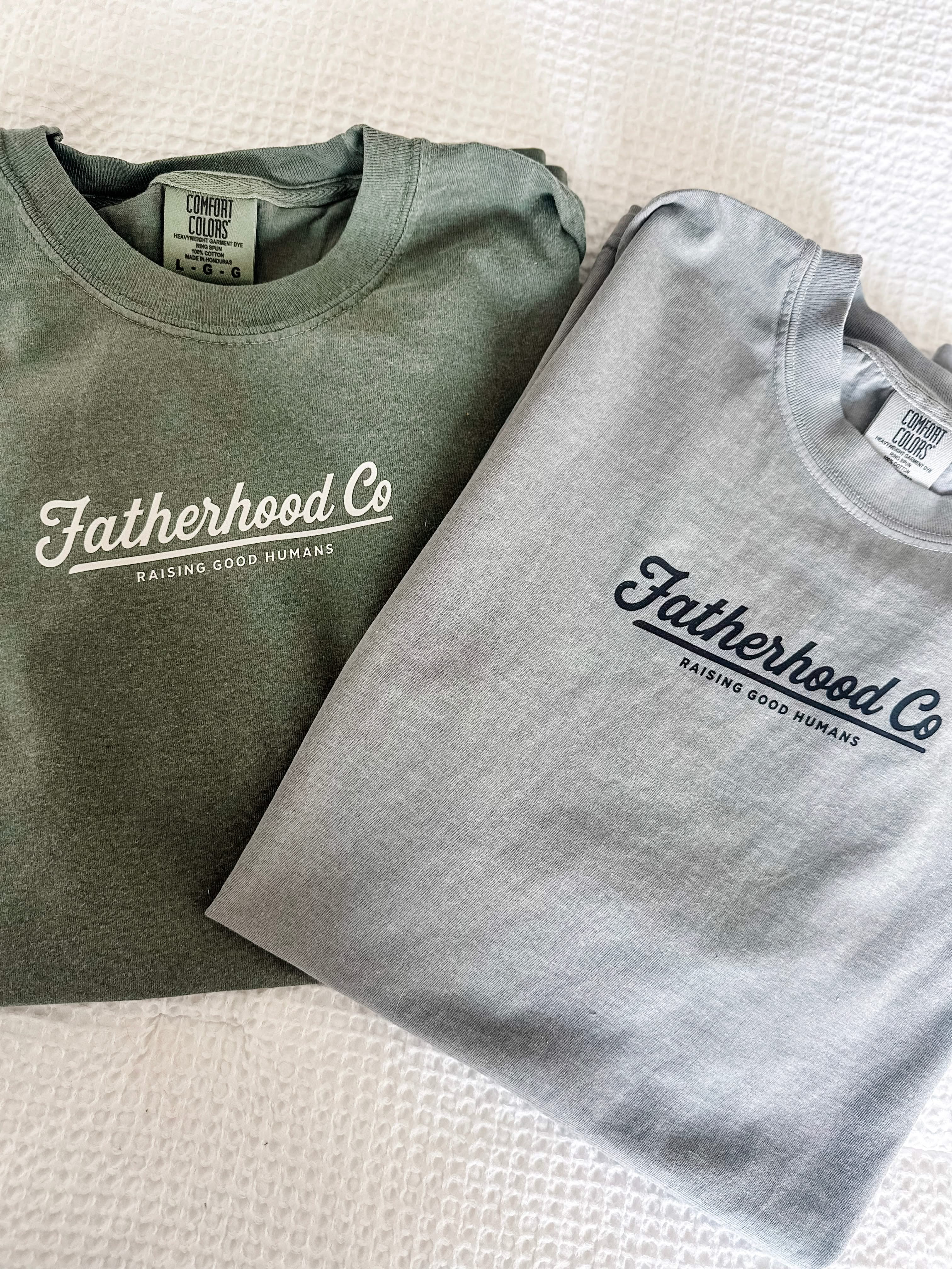 Fatherhood Co. Raising Good Humans - Comfort Colors Tee | Little Mama Shirt Shop Little Mama Shirt Shop