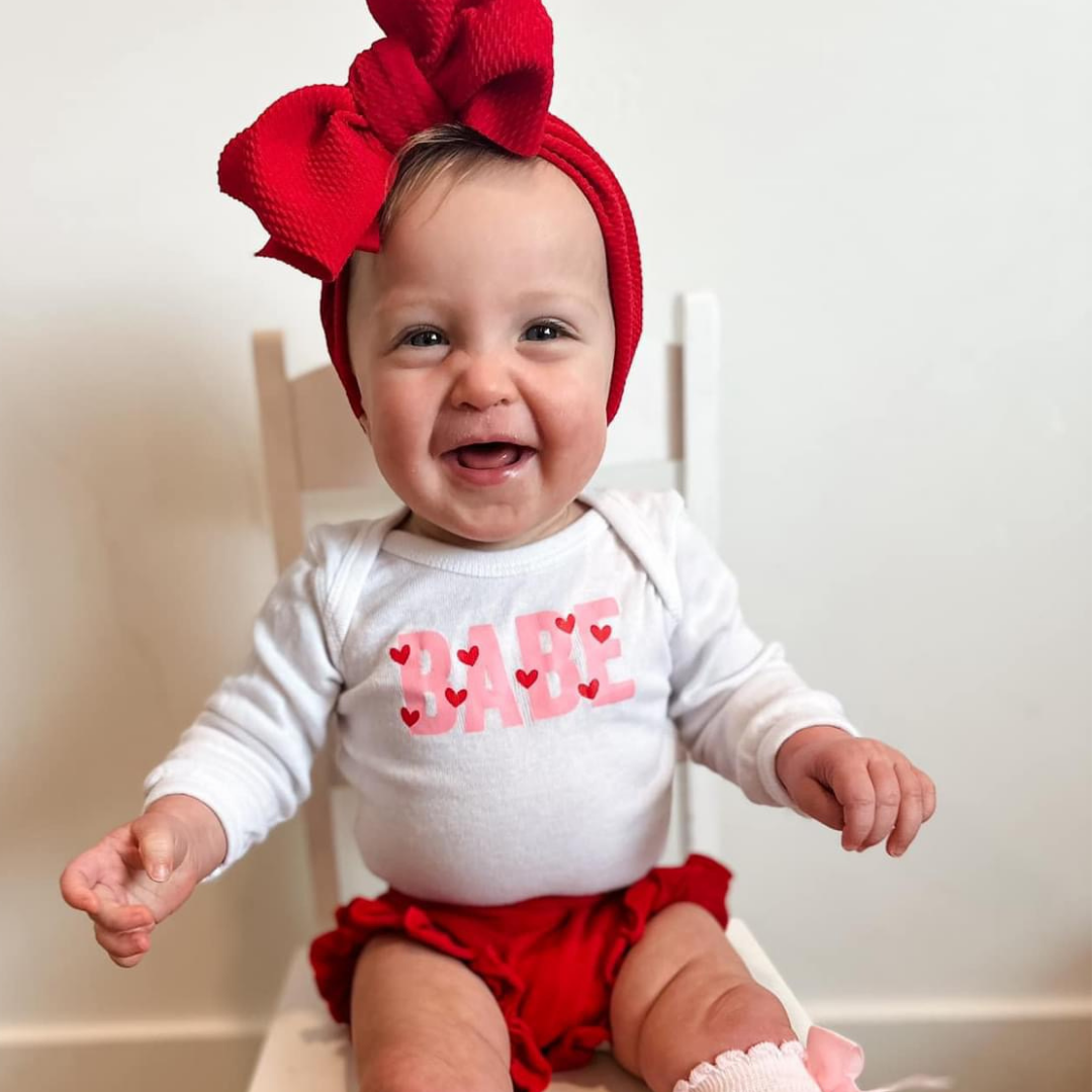 Babe - Mini Hearts - Child LONG SLEEVE Tee Little Mama Shirt Shop