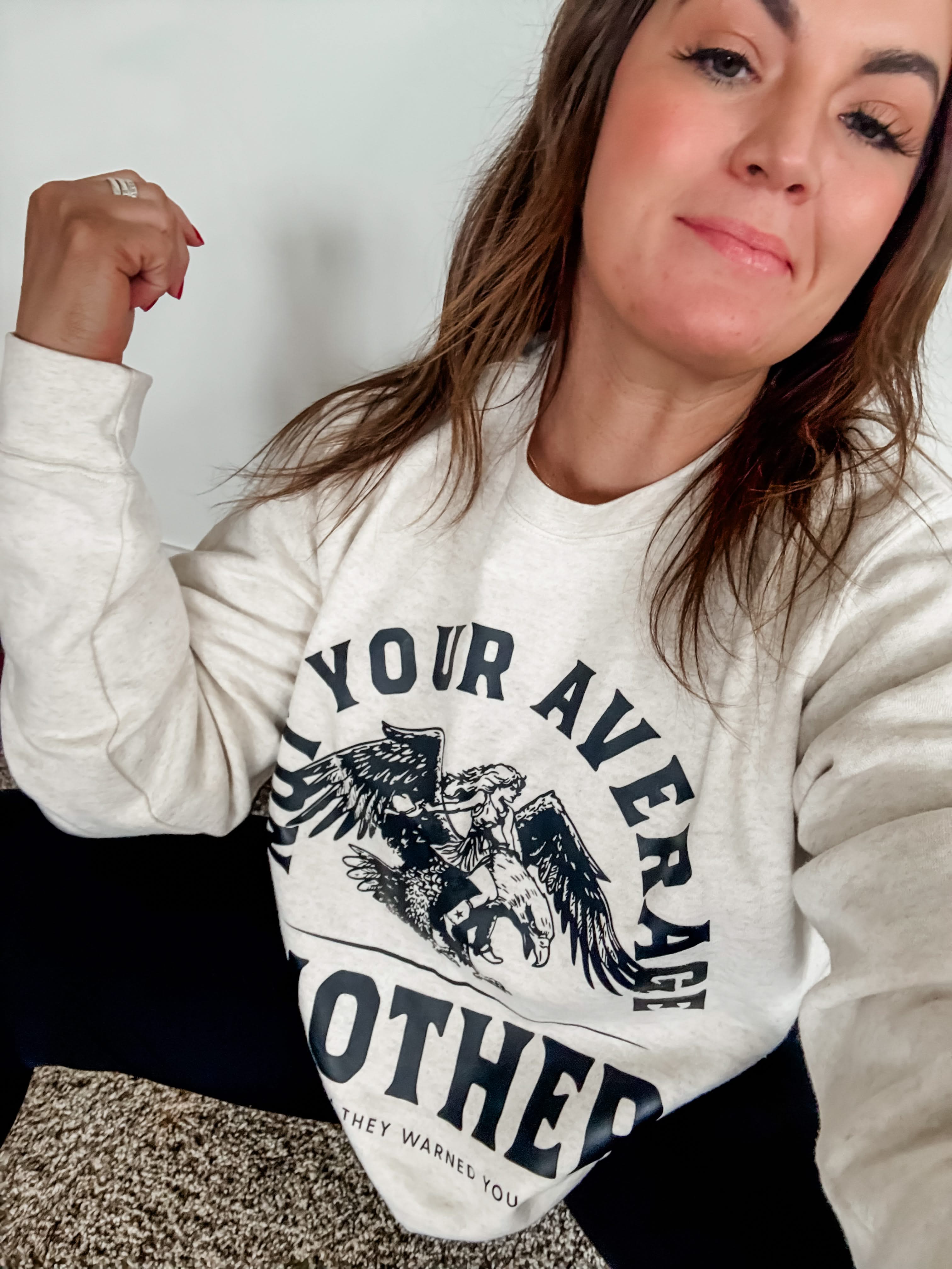 Not Your Average Mother Elevated Fleece – Cozy Empowering Sweatshirt | Little Mama Shirt Shop Little Mama Shirt Shop LLC