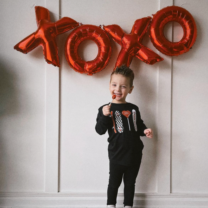 Valentine Skateboard - Child LONG SLEEVE Tee