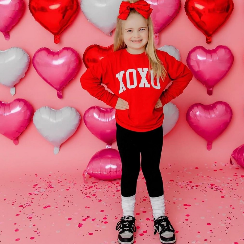 Arched XOXO - Varsity - Child Sweater